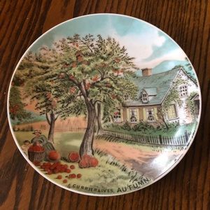 Vintage Currier & Ives AUTUMN Season Plate